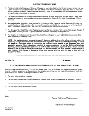 Statement of Change of Registered Office