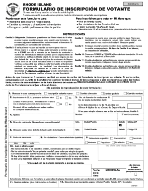FORMULARIO DE INSCRIPCIÓN DE VOTANTE