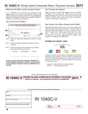 Rhode Island Composite Payment Voucher 2011