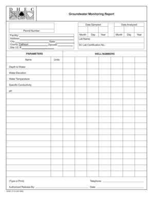 Groundwater Monitoring Report