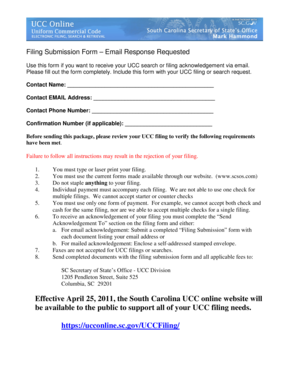 UCC Filing Submission Form
