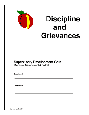 Minnesota Employee Discipline and Grievances Form