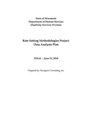 Data Analysis Plan - Minnesota Department of Human Services - dhs state mn