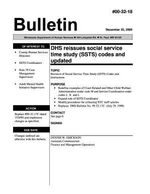 Monthly menu template - DHS reissues social service time study (SSTS) codes and updated. General Fiscal Reporting and Accounting - dhs state mn