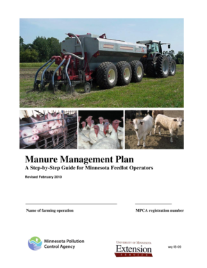 Manure Management Plan - A Step-By-Step Guide. feedlots, manure management - pca state mn