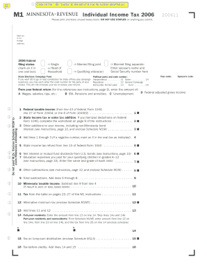 Minnesota Individual Income Tax Form 2006