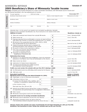 Minnesota Schedule KF 2009