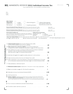 Minnesota Individual Income Tax Form M1 2011