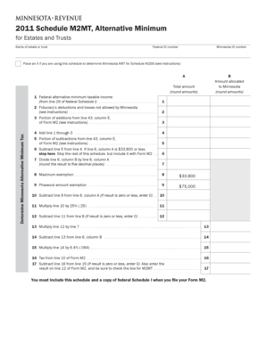 Minnesota Schedule M2MT