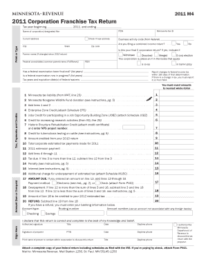 2011 Minnesota Corporation Franchise Tax Return