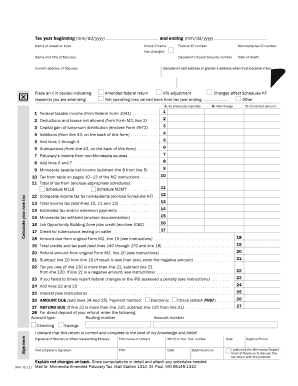Minnesota Amended Fiduciary Tax Form M2X
