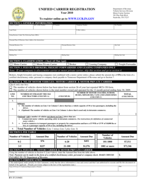 Unified Carrier Registration Form
