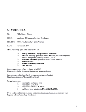 2007 LSTA Technology Grant Proposal