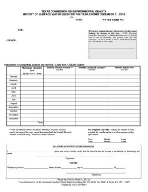 Texas Surface Water Use Report