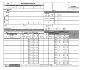 TCEQ Microbial Monitoring Form