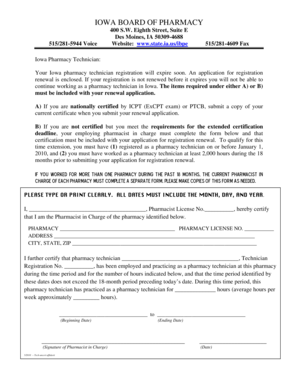 Iowa Pharmacy Technician Registration Renewal