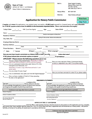 Utah Notary Public Application