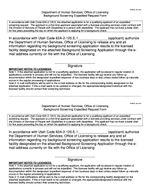 Background Screening Expedited Request Form
