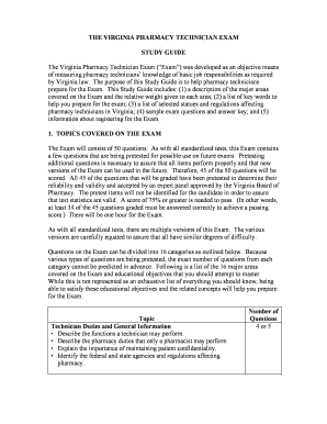 Pharmacy Technician Study Material Pdf Fill Online Printable Fillable Blank Pdffiller