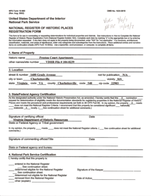 National Register of Historic Places Nomination Form