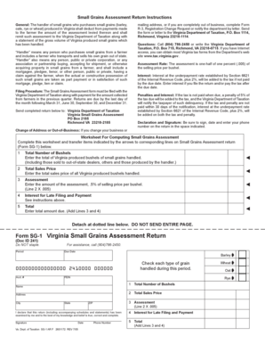 Virginia Small Grains Assessment Return Instructions