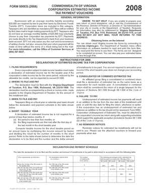 Virginia Form 500ES 2008