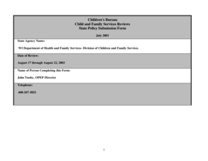 Child and Family Services Review Form