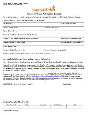 Wisconsin Shares Participation Contract