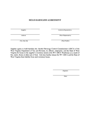 28 Printable Hold Harmless Agreement Forms And Templates Fillable Samples In Pdf Word To Download Pdffiller