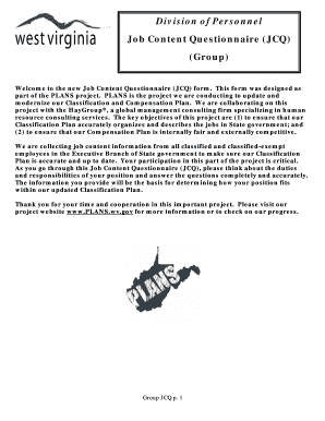 West Virginia Job Content Questionnaire