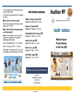 Healthier WY Wellness Program Registration
