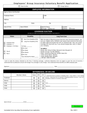 Wyoming Employee Benefits Application