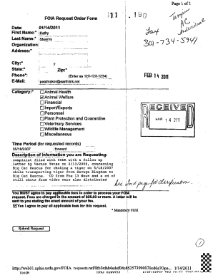 USDA FOIA Request Form