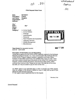 USDA FOIA Request Form