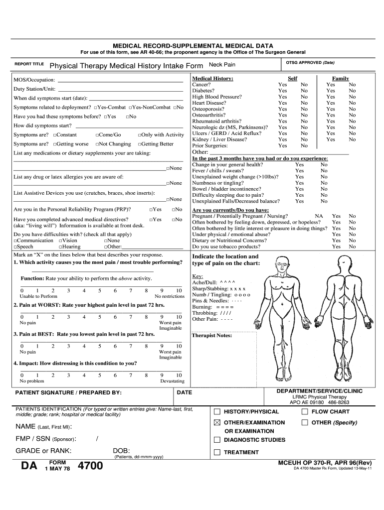 Physical Therapy Forms Template Fill Online Printable Fillable Blank Pdffiller