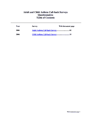 Adult Asthma Call-back Survey