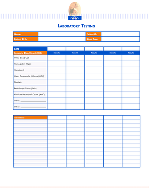 Laboratory Testing Form