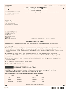 2007 Census of Governments Survey Form
