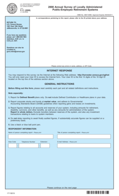 2008 Public-Employee Retirement Systems Form F-11