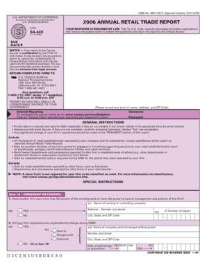US Census Bureau Annual Retail Trade Report