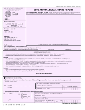 US Census Bureau Annual Retail Trade Report