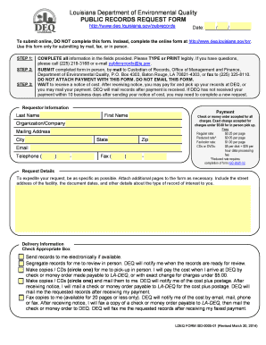 Louisiana Public Records Request Form
