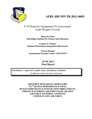 Livingston pars sheet - AFRL-TR Cover Page Format. Sample - dtic