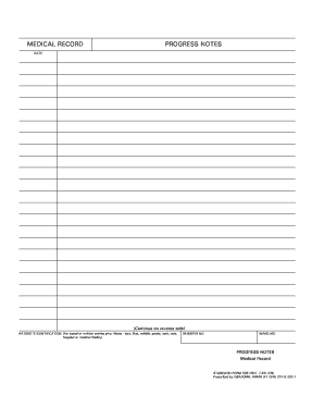 progress note template pdf