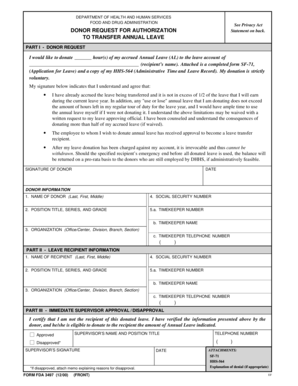 Attachment II - FDA donor request to transfer annual leave - fda