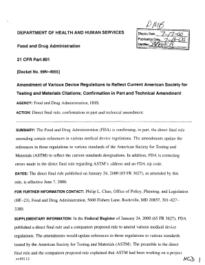 Food and Drug Administration 21 CFR Part 801 - fda