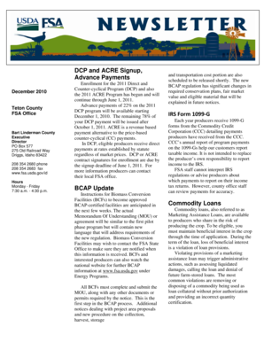 USDA DCP and ACRE Program Enrollment Form