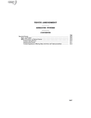 TENTH AMENDMENT