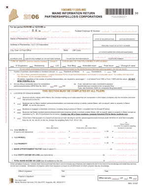 Maine Information Return 1065ME/1120S-ME