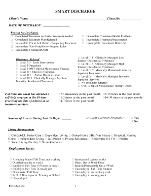 SMART Discharge Form